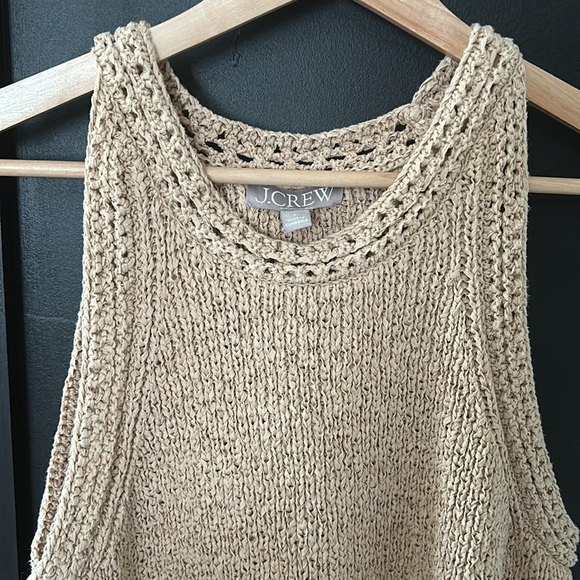 J Crew High Neck textured Pointelle Sweater Tank. L - Picture 6 of 12